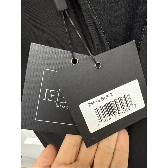 MAC DUGGAL Size 2 Black 26513 FAUX WRAP SLEEVELESS V-NECK GOWN Prom Dress New - Picture 10 of 10